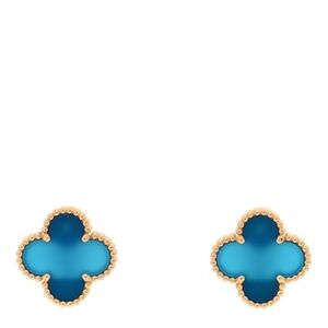 Van Cleef & Arpels Blue Clover Earrings